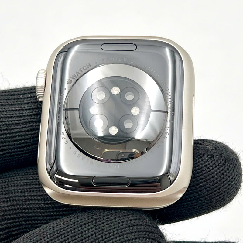 Apple Watch Series 9 41mm 98% GPS Starlight Aluminum Case with Starlight Sport Band (Xước phẩy màn hình)
