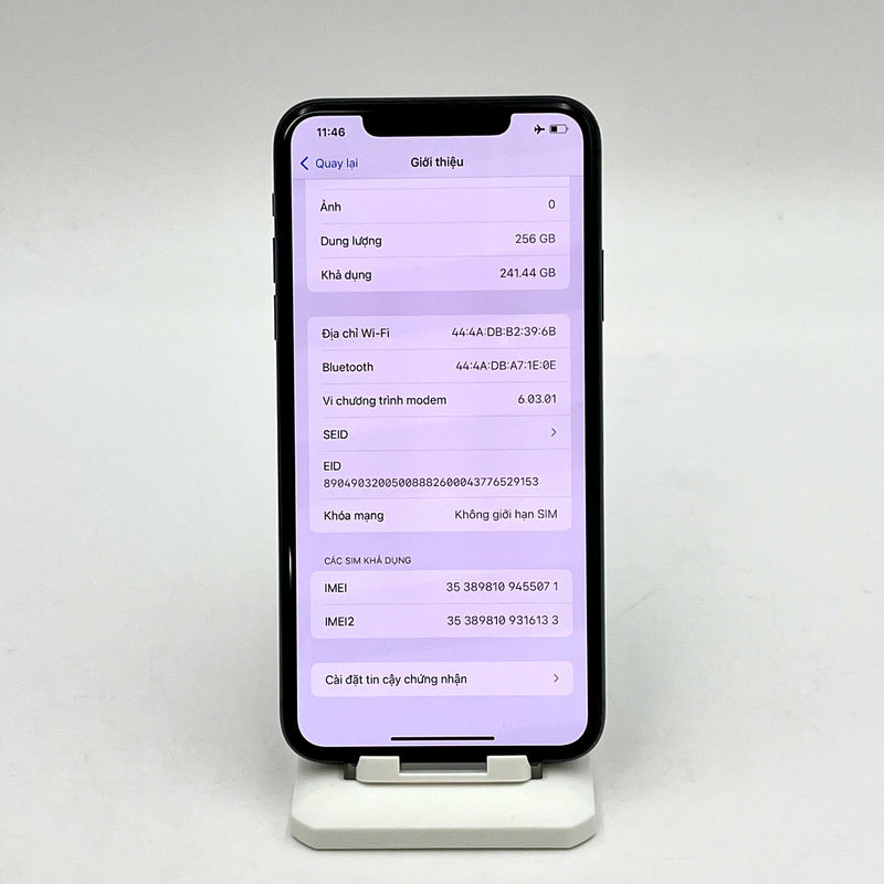 iPhone 11 Pro Max 256GB Xanh lá 97% pin 100% ĐBH Quốc Tế Apple bản Mỹ ,LL/A(Đã thay pin - Đốm camera 1x,màn xước ,sứt viền ám mặt lưng) - HH5071
