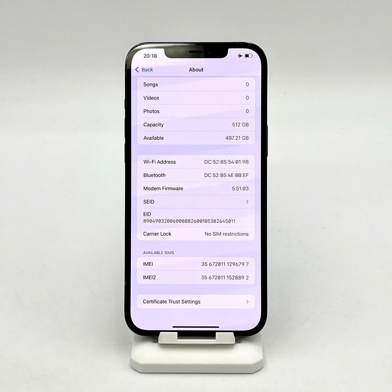 iPhone 12 Pro Max 512GB Xanh Dương 98% pin 100% Quốc Tế Apple (Đã thay pin - Đốm camera 2,5x - Ám viền) - HH6797