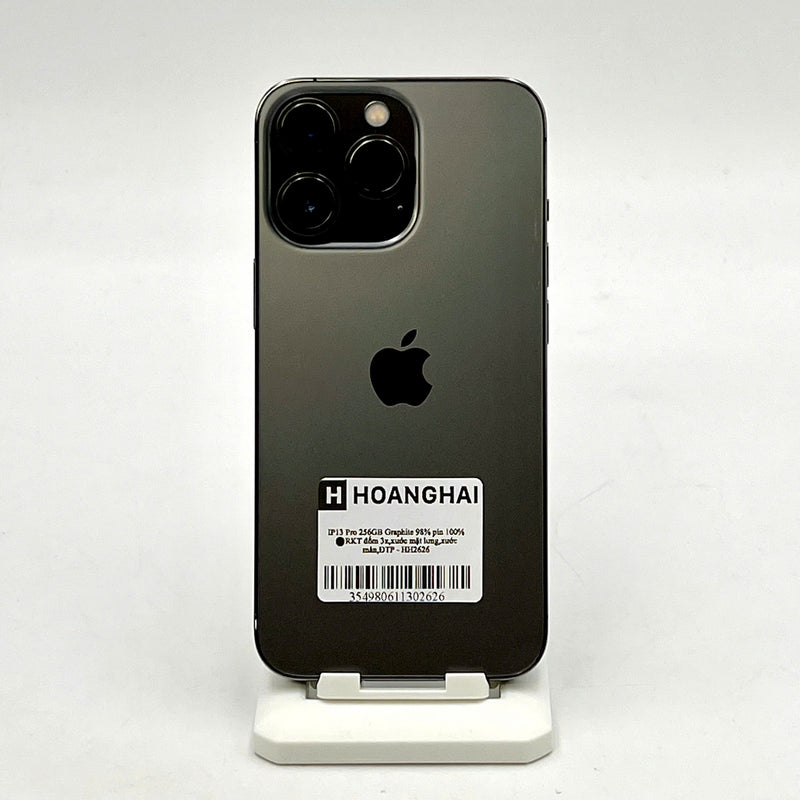 iPhone 13 Pro 256GB Đen 98% pin 100% Máy đã trả hết tiền mạng dùng như Quốc tế Apple (Đã thay pin - Đốm camera 3x - xước mặt lưng,xước màn) - HH2626
