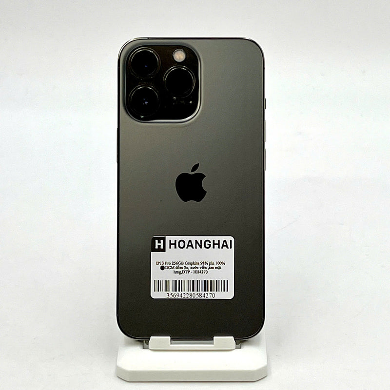 iPhone 13 Pro 256GB Đen 98% pin 100% Máy đã trả hết tiền mạng dùng như Quốc tế Apple (Đã thay pin - Đốm camera 3x, xước viền ,ám mặt lưng) - HH4270