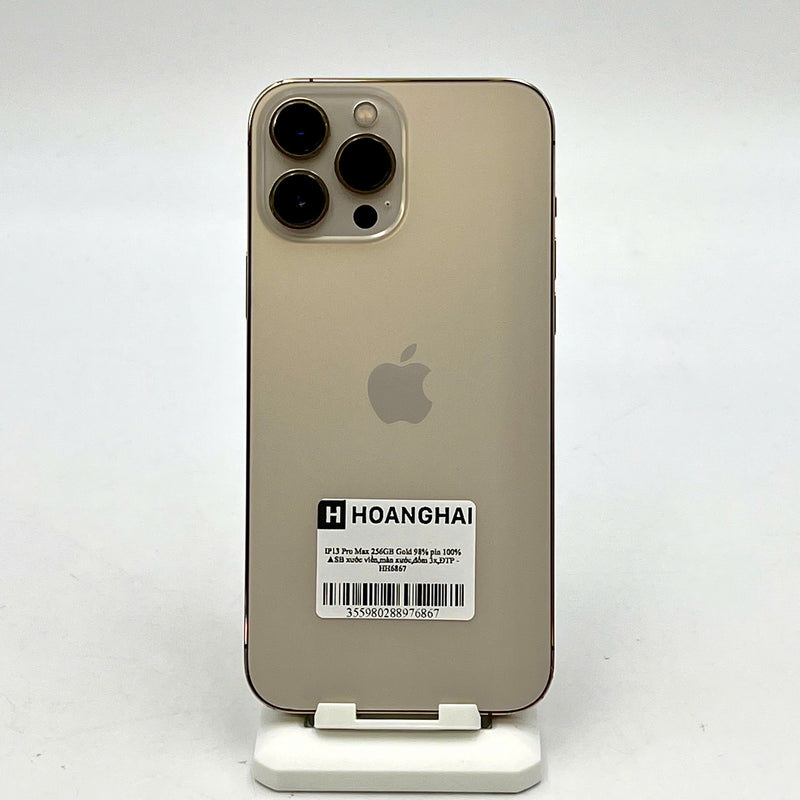 iPhone 13 Pro Max 256GB Vàng 98% pin 100% Quốc tế từ SB (Không dùng sim SB - Đã thay pin, xước viền, màn xước, đốm 3x) - HH6867