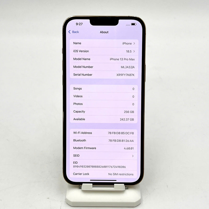 iPhone 13 Pro Max 256GB Vàng 98% pin 100% Quốc tế từ SB (Không dùng sim SB - Đã thay pin, xước viền, màn xước, đốm 3x) - HH6867