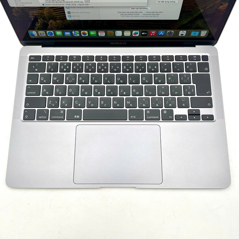 Macbook Air 2020 13.3in Xám Apple M1/RAM 8GB/SSD 256GB 98% sạc 39 lần BPTN