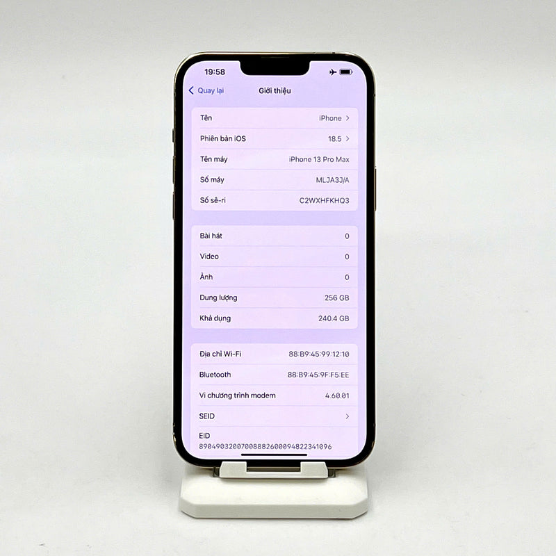 iPhone 13 Pro Max 256GB Vàng 98% pin 100% Quốc tế từ SB (Không dùng sim SB - Đã thay pin, đốm camera 3x, thay chân sạc) - HH6075