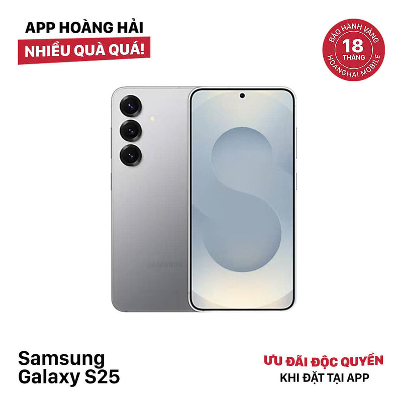 Samsung S25 Xám 12GB/256GB 100% ĐBH SB (Không dùng sim SB) - HH5409