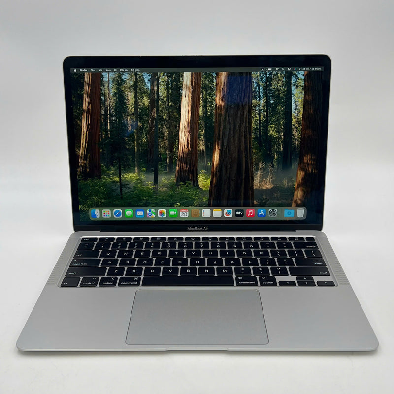 Macbook Air 2020 13.3in Bạc Intel Core i5/ RAM 16GB/ SSD 256GB 98% sạc 124 lần BPTA (sứt vỏ)