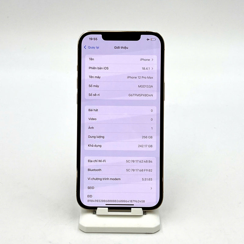 iPhone 12 Pro Max 256GB Vàng 98% pin 86%  Máy đã trả hết tiền mạng dùng như Quốc tế Apple  - HH1790
