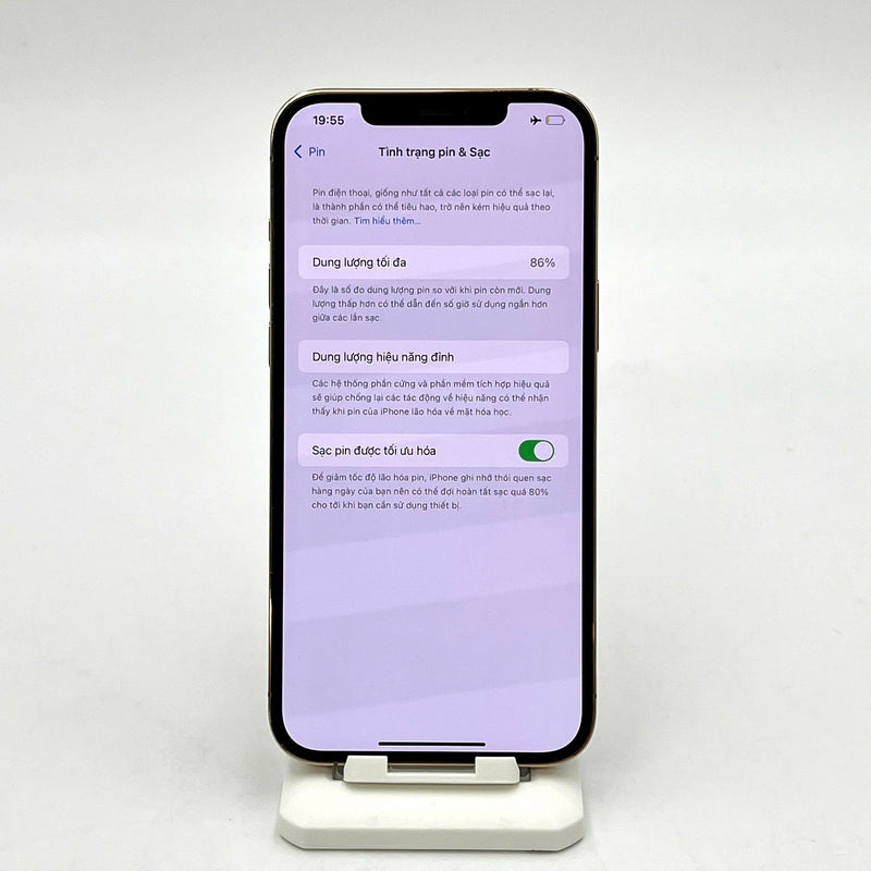iPhone 12 Pro Max 256GB Vàng 98% pin 86%  Máy đã trả hết tiền mạng dùng như Quốc tế Apple  - HH1790