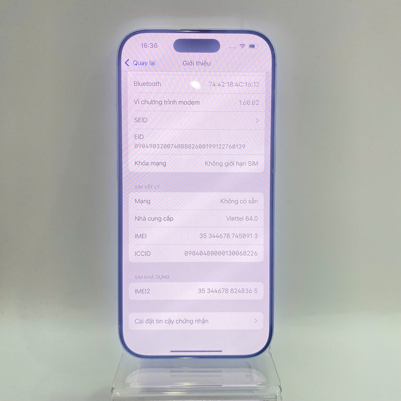 iPhone 16 Pro 1TB Trắng 98% pin 97% Quốc tế Apple (xước màn) - HH0913