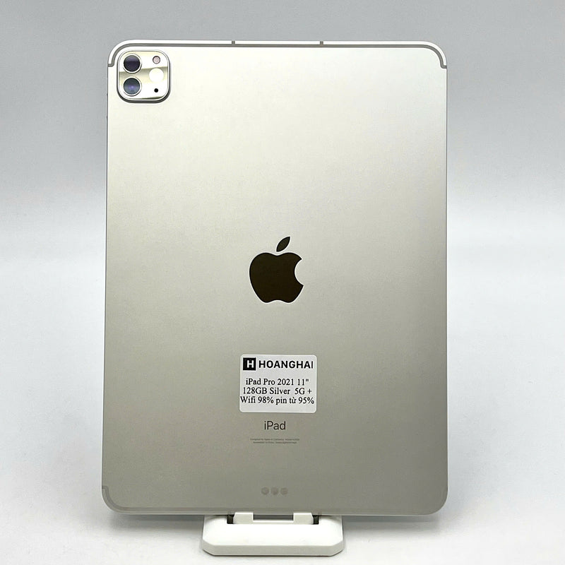 iPad Pro 2021 11in 128GB Bạc 5G + Wifi 98% pin từ 95% Từ SB (màn xước, sứt viền)