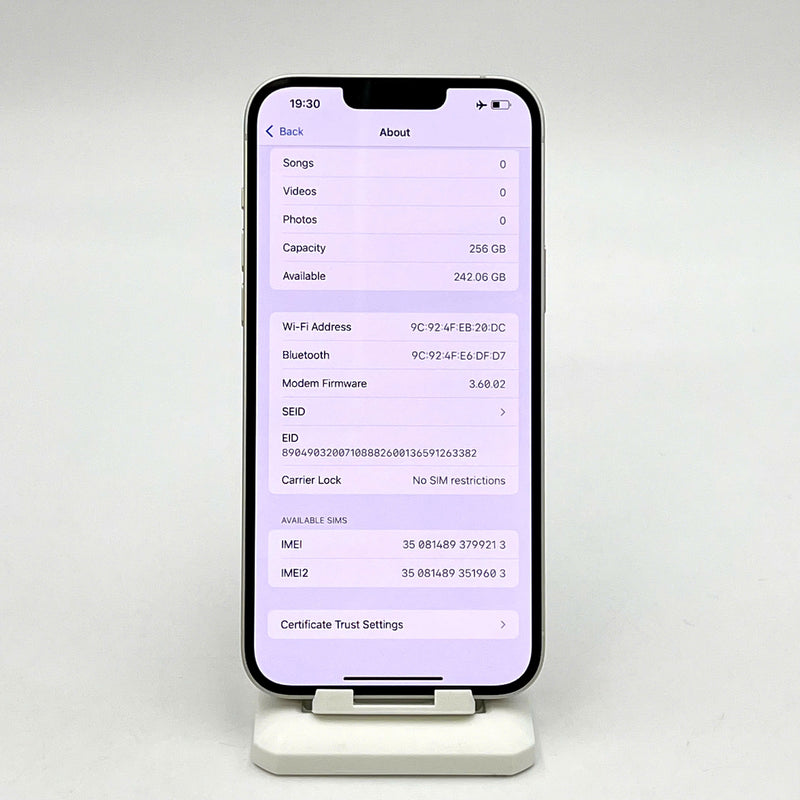 iPhone 14 Plus 256GB Trắng 98% pin 100% Quốc tế từ DCM (Không dùng sim DCM - Đã thay pin) - HH9213