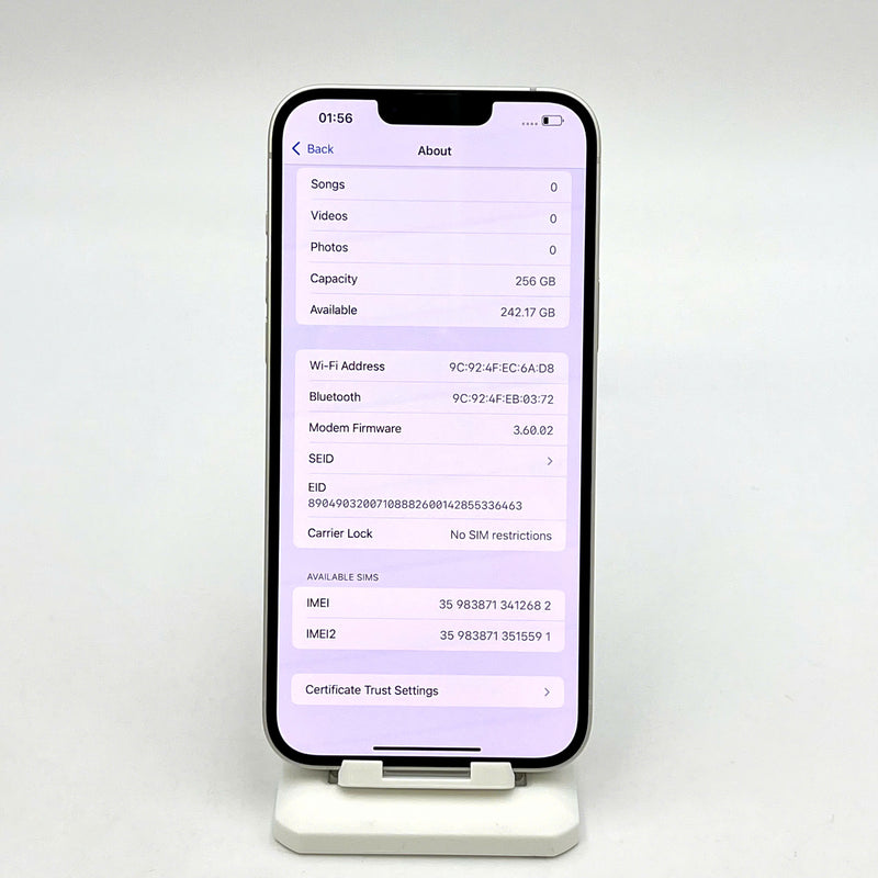 iPhone 14 Plus 256GB Trắng 98% pin 100% Quốc tế từ AU (Không dùng sim AU - Đã thay pin, viền cam) - HH2682