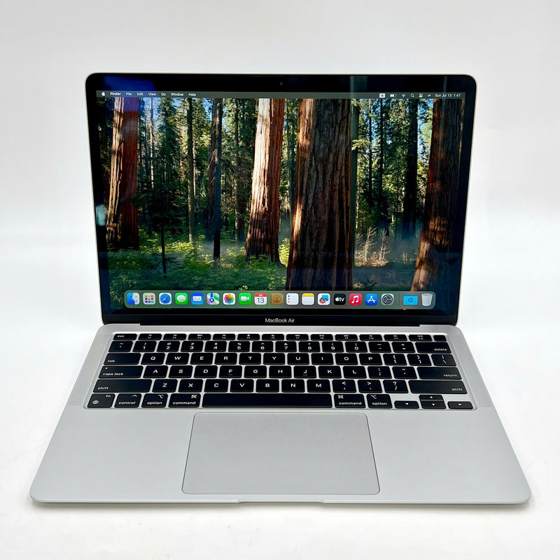 Macbook Air 2020 13.3in Bạc Apple M1/ RAM 8GB /SSD 256GB 98% pin 93% sạc 87 lần BPTA (đốm màn)