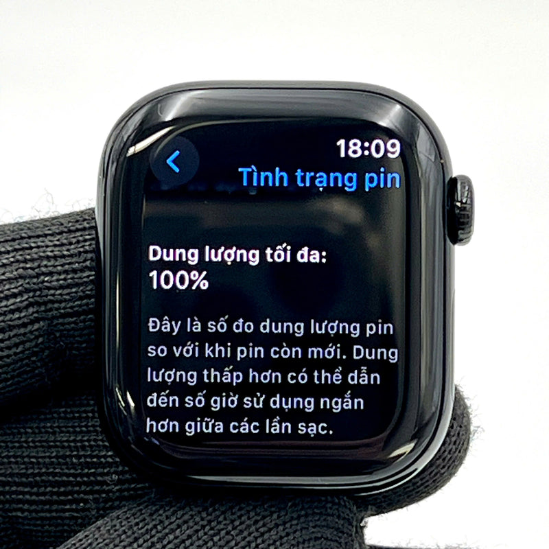 Apple Watch Series 10 GPS 42mm Jet Black Aluminum Case with Black/Blue Nike Sport Loop pin 100%