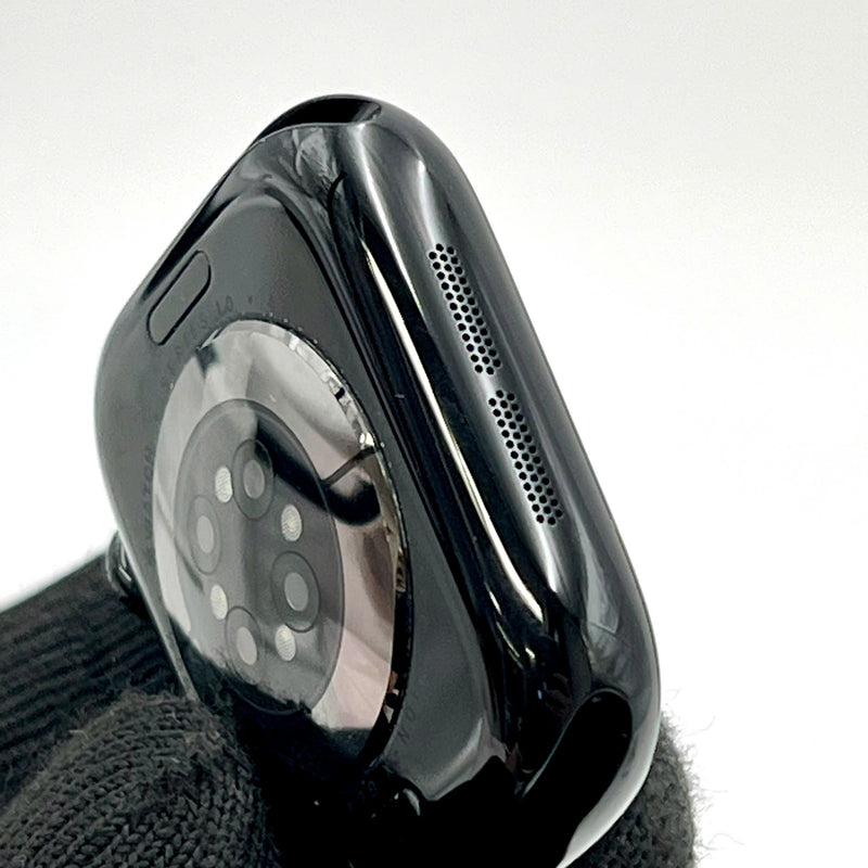 Apple Watch Series 10 GPS 42mm Jet Black Aluminum Case with Black/Blue Nike Sport Loop pin 100%