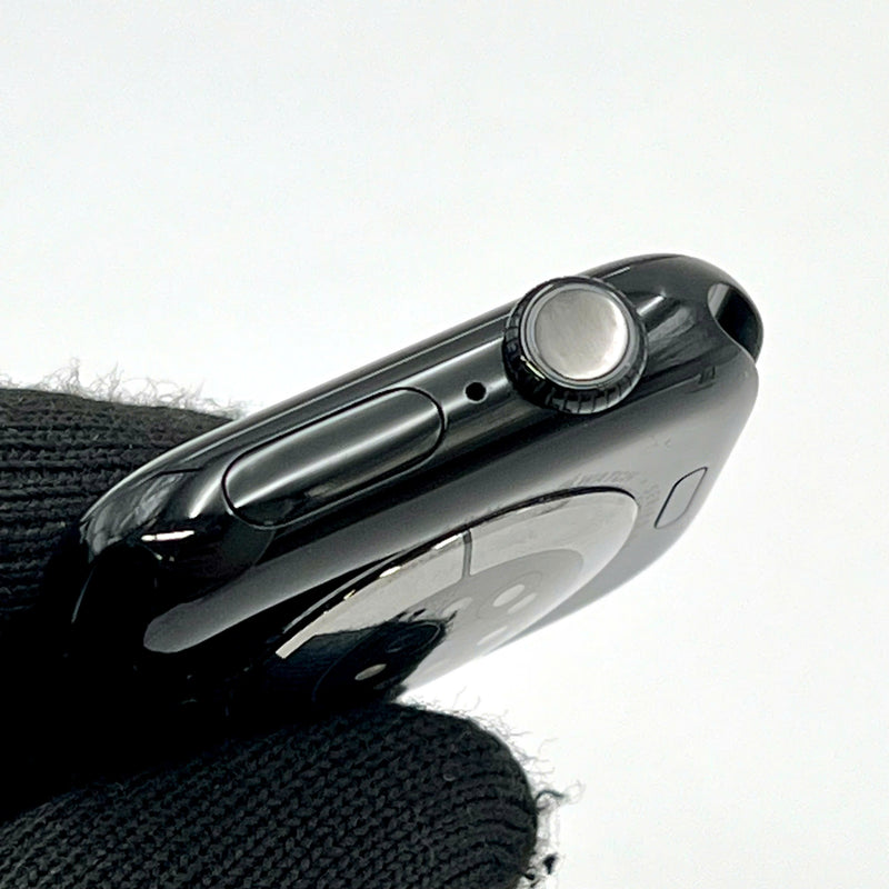 Apple Watch Series 10 GPS 42mm Jet Black Aluminum Case with Black/Blue Nike Sport Loop pin 100%