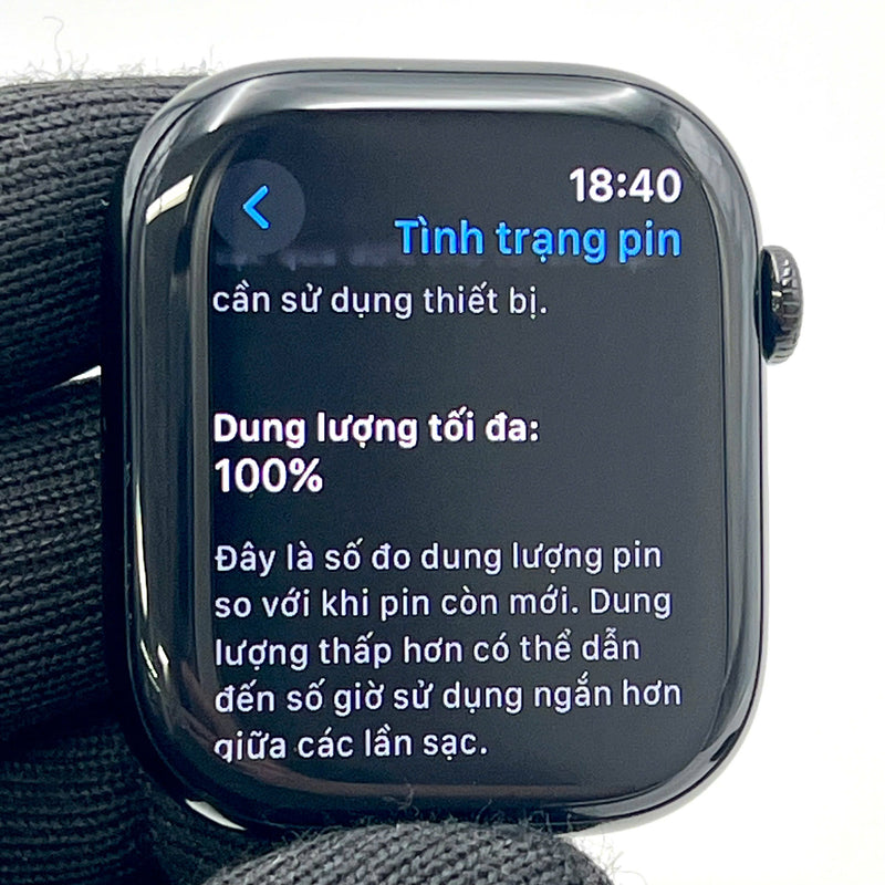 Apple Watch Series 10 GPS 46mm Jet Black Aluminum Case with Black Sport Band pin 100% Likenew