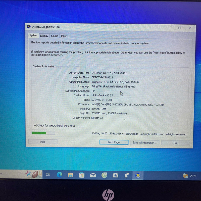 Hp Probook 430 G7 13.3in i5-10210U/ RAM 8GB/SSD 256GB BPTN Likenew (Xước nhiều)