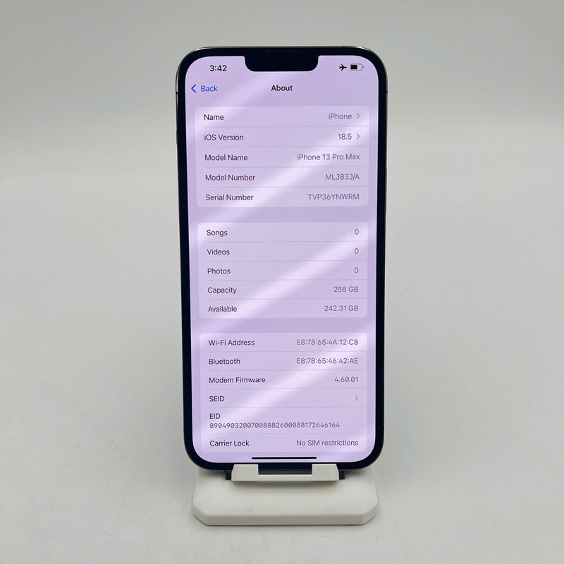 iPhone 13 Pro Max 256GB Đen 98% pin 100% Quốc tế từ SB (Không dùng sim SB - Đã thay pin, đốm 3x, xước viền) - HH6191