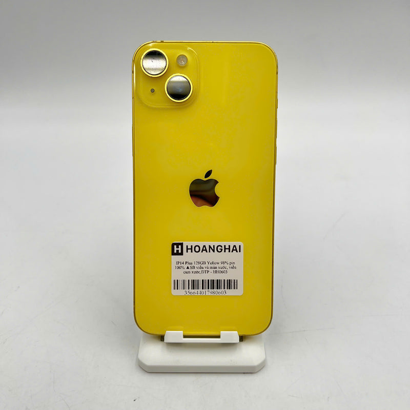 iPhone 14 Plus 128GB Vàng 98% pin 100% Quốc tế từ SB (Không dùng sim SB, viền và màn xước, viền cam xước,ĐTP) - HH0603