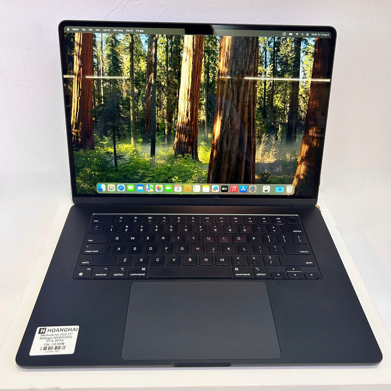 Macbook Air 2023 15in Đen Apple M2/ RAM 8GB/ SSD 256GB 98% FB BPTA (Sạc 57 lần)