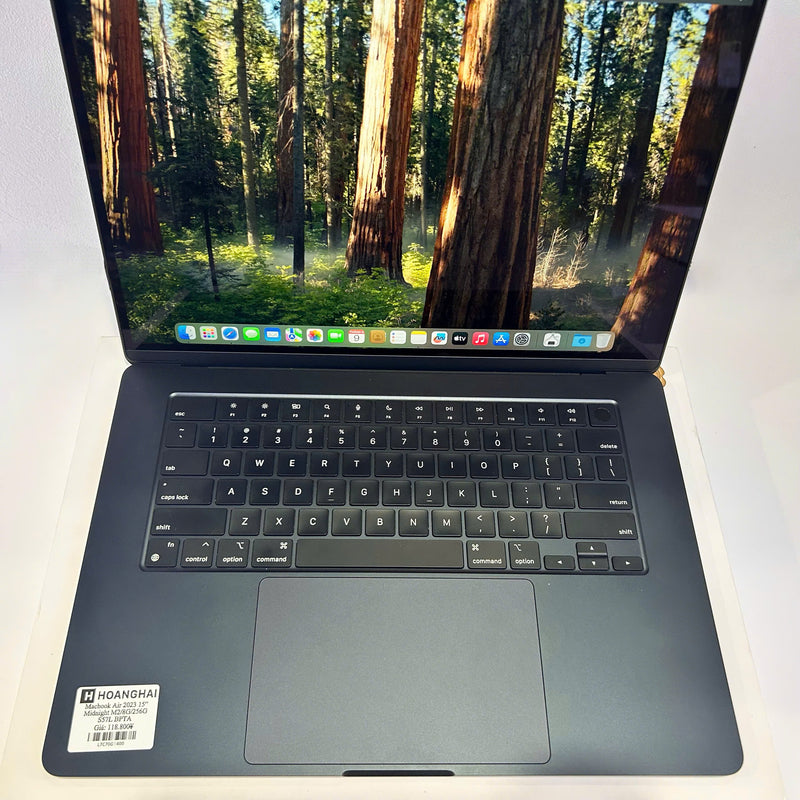 Macbook Air 2023 15in Đen Apple M2/ RAM 8GB/ SSD 256GB 98% FB BPTA (Sạc 57 lần)