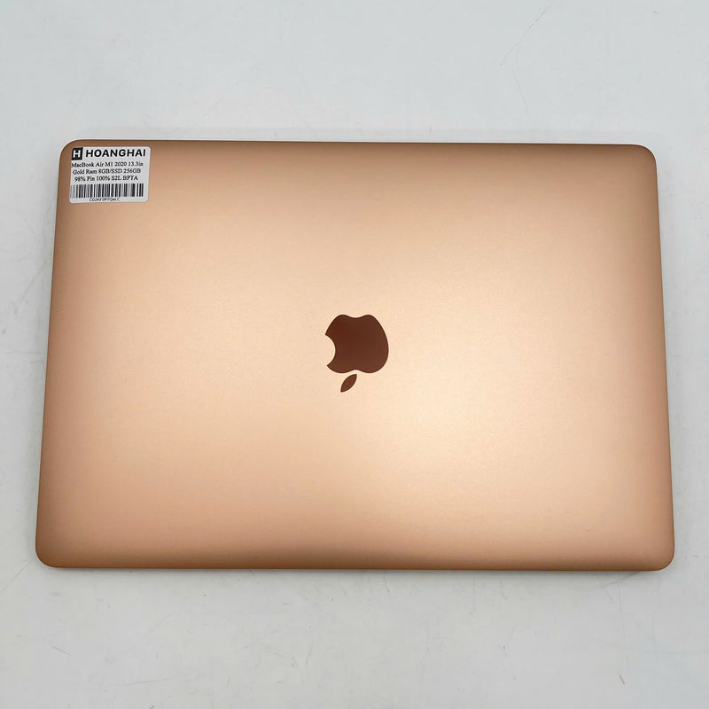 Macbook Air 2020 13.3in Vàng M1/RAM 8G/SSD 256G 98% pin 100% Sạc 3 lần BPTA