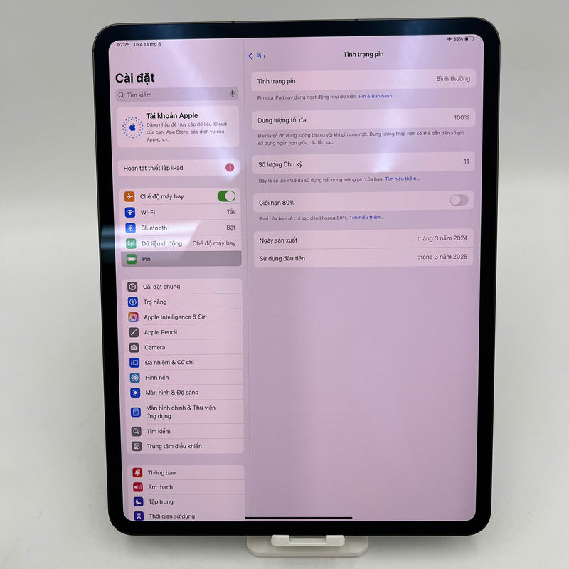 iPad Pro 2024 M4 13in 512GB Đen 5G + Wifi 99% Fullbox pin 100% từ SB (Sạc 10 lần)