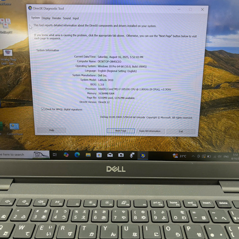 Dell Latitude 3410 NVIDIA GeForce MX230 14" i7 - 10510U/16GB/256GB BPTN Likenew