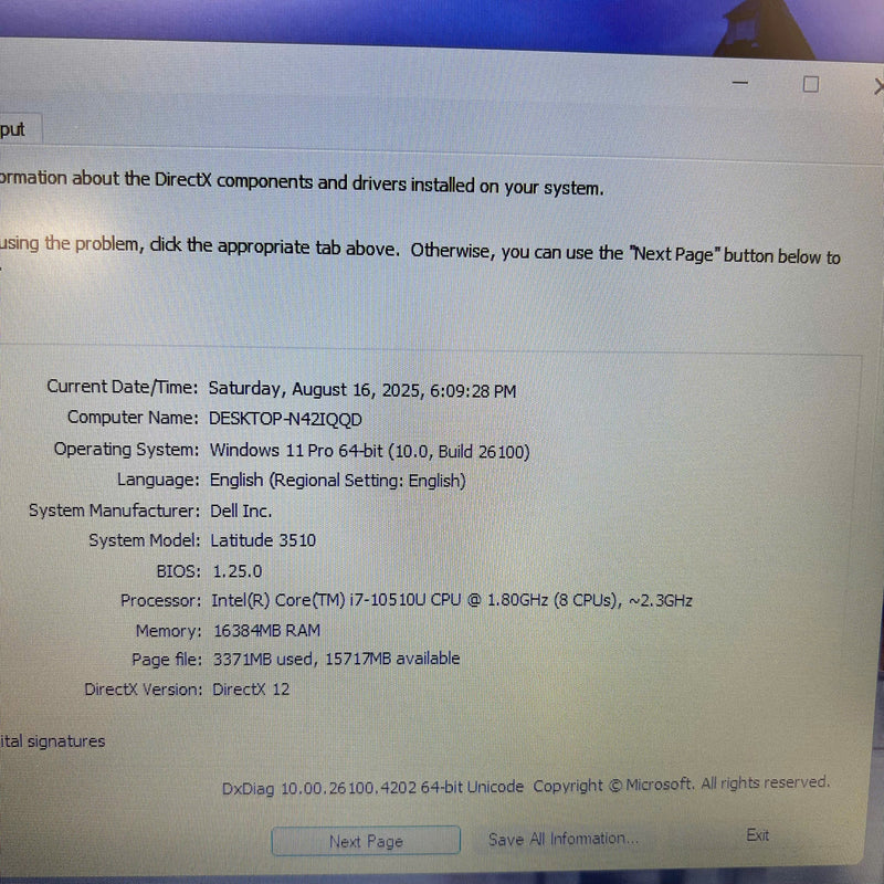Dell Latitude 3510 15.6" i7 - 10510U/ RAM 16GB/ SSD 256GB BPTN Likenew