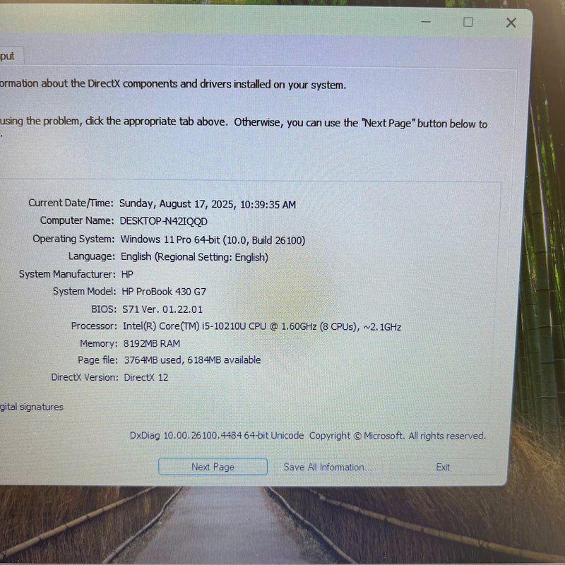 Hp Probook 430 G7 13.3in i5-10210U/ RAM 8GB/SSD 256GB BPTN Likenew