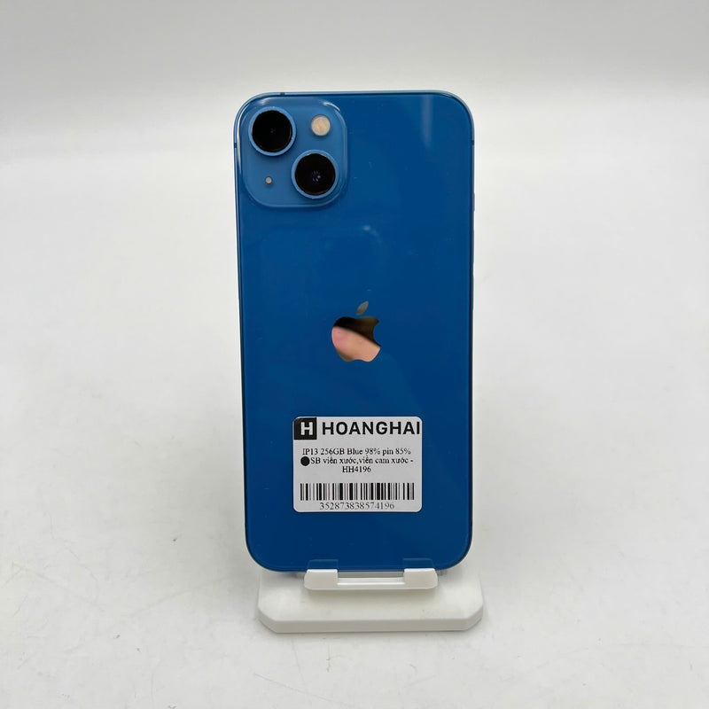 iPhone 13 256GB Xanh Dương 98% pin 85%  Máy đã trả hết tiền mạng dùng như Quốc tế Apple viền xước,viền cam xước - HH4196