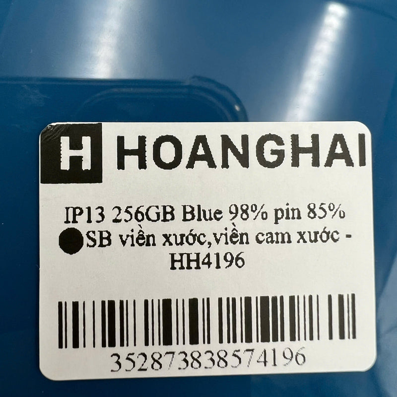 iPhone 13 256GB Xanh Dương 98% pin 85%  Máy đã trả hết tiền mạng dùng như Quốc tế Apple viền xước,viền cam xước - HH4196