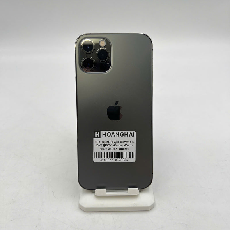 iPhone 12 Pro 256GB Đen 98% pin 100% Máy đã trả hết tiền mạng dùng như Quốc tế Apple (Đã thay pin, viền xước, đốm 1x, màn xước) - HH8234