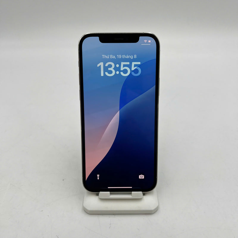 iPhone 12 Pro 128GB Trắng 98% pin 100% Máy đã trả hết tiền mạng dùng như Quốc tế Apple (Đã thay pin, xước viền, xước màn) - HH6140