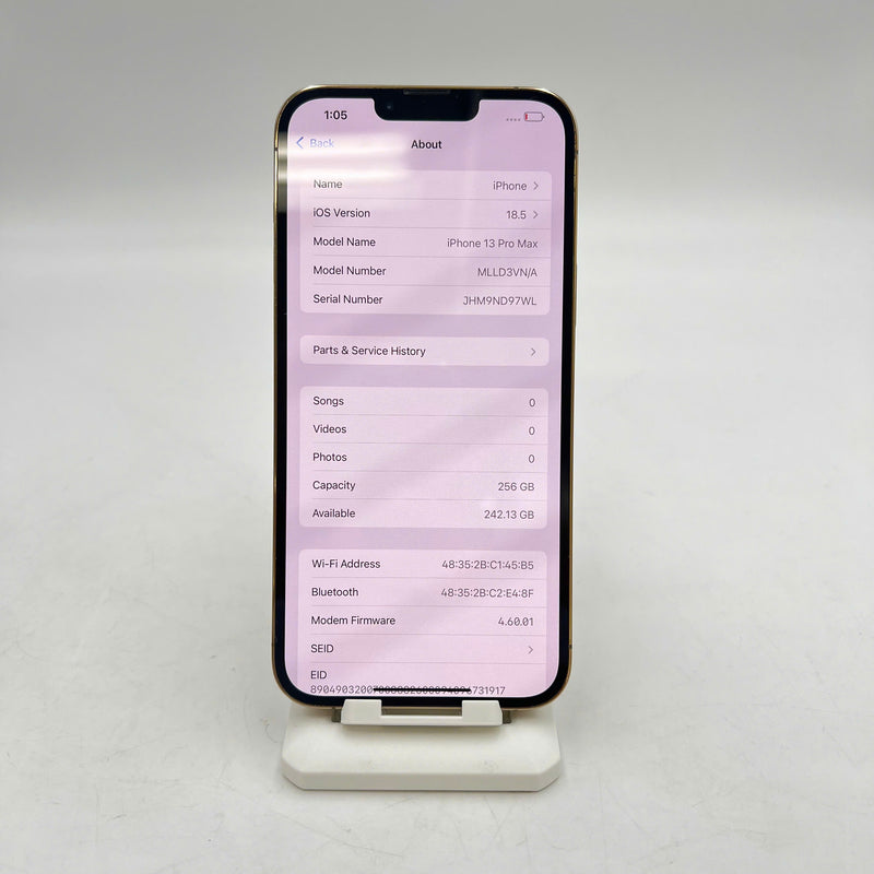 iPhone 13 Pro Max 256GB Vàng 98% pin 100% Quốc Tế Apple mã VN/A (Đã thay pin, xước viền) - HH6788