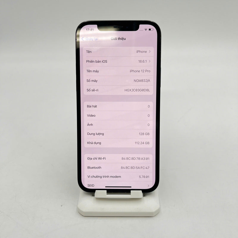 iPhone 12 Pro 128GB Xanh Dương 98% pin 100% Máy đã trả hết tiền mạng dùng như Quốc tế Apple ĐBH (Đã thay pin, màn và viền xước, viền cam xước, đốm 1x) - HH7673