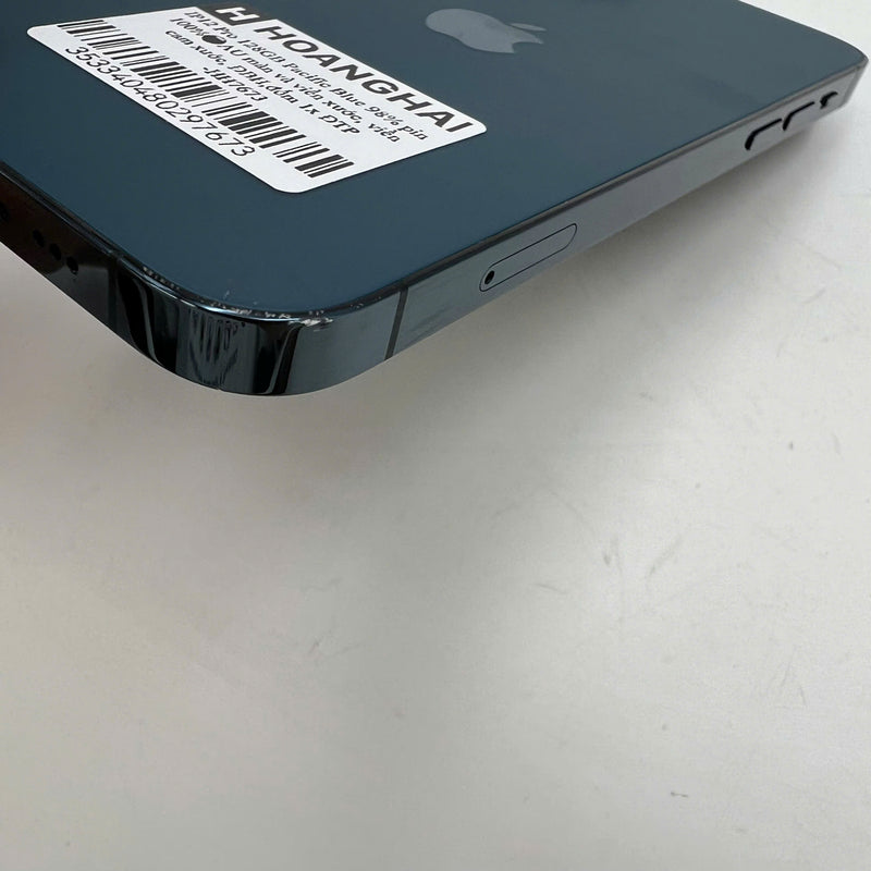 iPhone 12 Pro 128GB Xanh Dương 98% pin 100% Máy đã trả hết tiền mạng dùng như Quốc tế Apple ĐBH (Đã thay pin, màn và viền xước, viền cam xước, đốm 1x) - HH7673