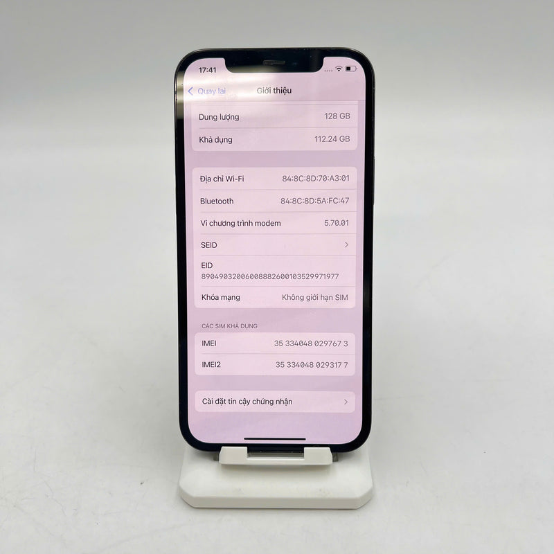 iPhone 12 Pro 128GB Xanh Dương 98% pin 100% Máy đã trả hết tiền mạng dùng như Quốc tế Apple ĐBH (Đã thay pin, màn và viền xước, viền cam xước, đốm 1x) - HH7673