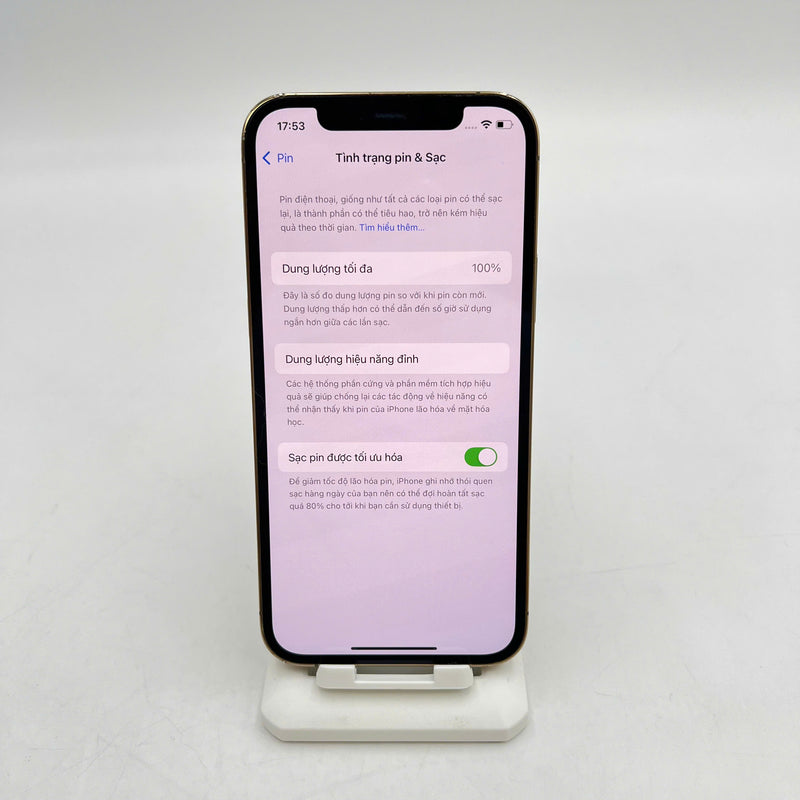iPhone 12 Pro 256GB Vàng 98% pin 100% Máy đã trả hết tiền mạng dùng như Quốc tế Apple (Đã thay pin, đốm 1x, sứt viền) - HH7337