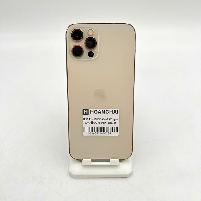 iPhone 12 Pro 128GB Vàng 98% pin 100% Máy đã trả hết tiền mạng dùng như Quốc tế Apple (Đã thay pin) - HH1254