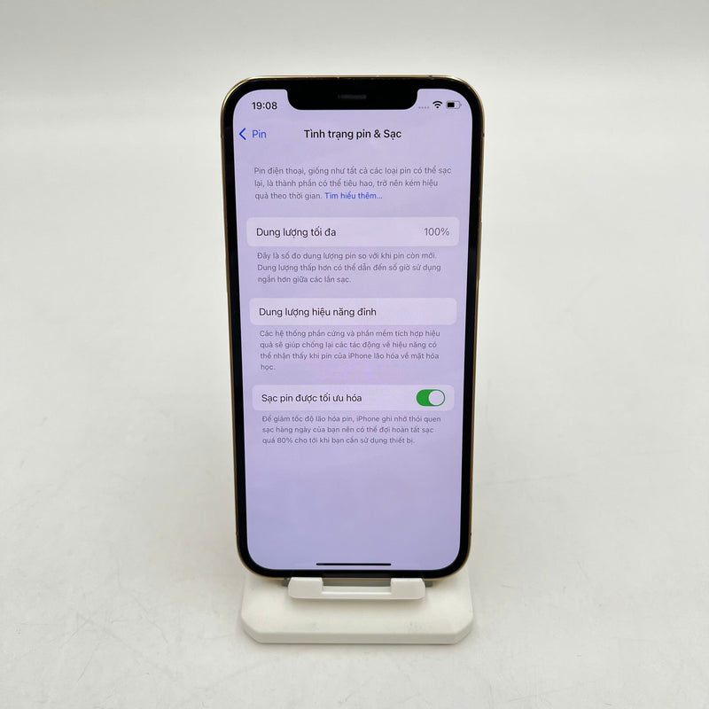 iPhone 12 Pro 128GB Vàng 98% pin 100% Máy đã trả hết tiền mạng dùng như Quốc tế Apple (Đã thay pin) - HH1254