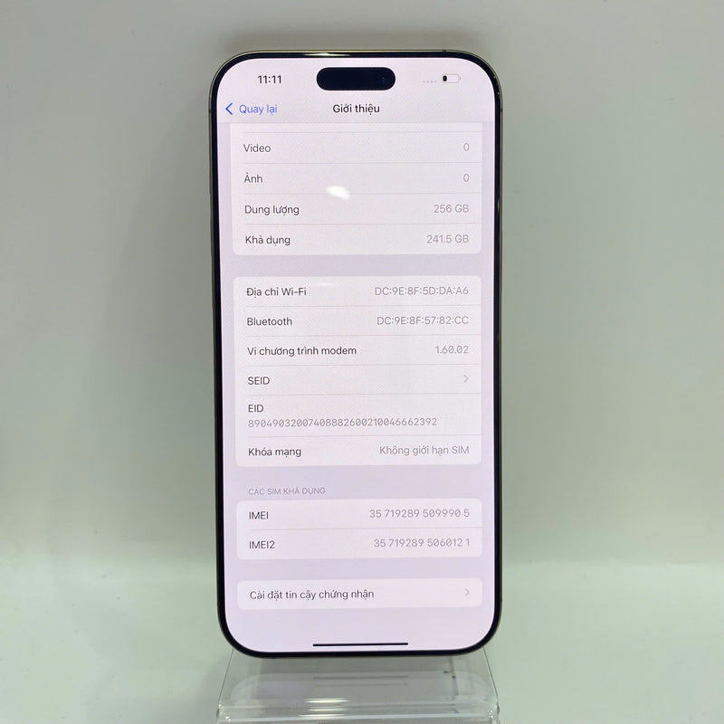 iPhone 16 Pro Max 256GB Vàng Sa Mạc 98% pin 100% Quốc tế Apple (Sạc 26 lần, xước màn) - HH9905
