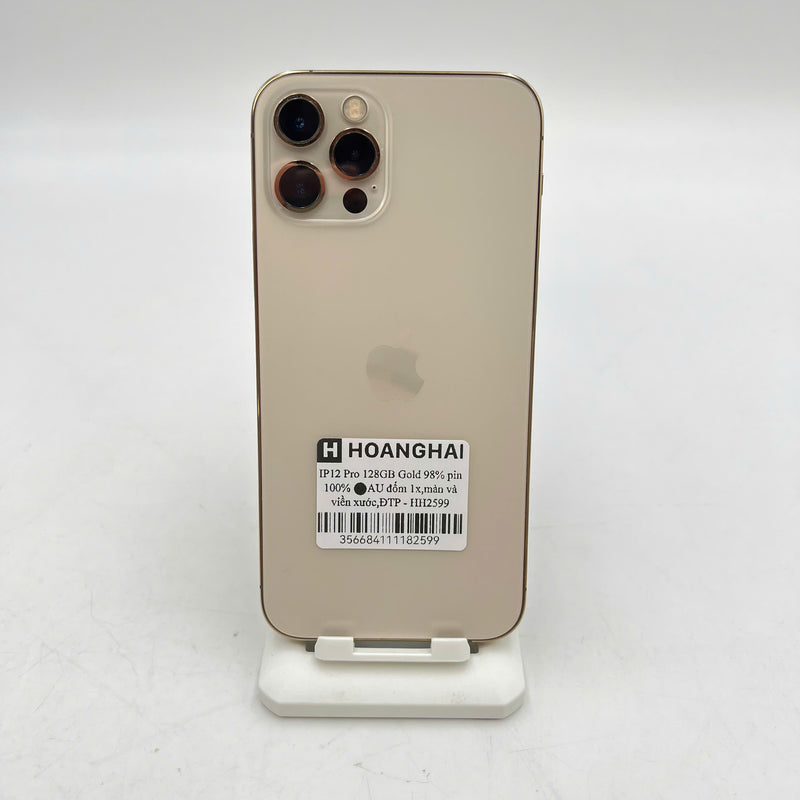 iPhone 12 Pro 128GB Vàng 98% pin 100% Máy đã trả hết tiền mạng dùng như Quốc tế Apple (Đã thay pin, đốm 1x, màn và viền xước) - HH2599