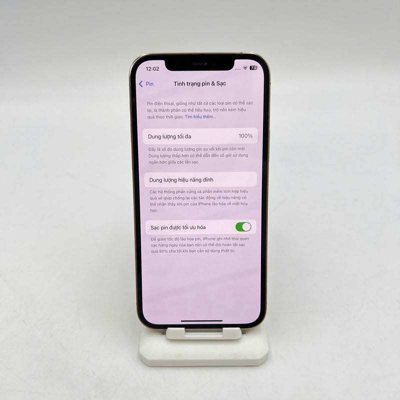 iPhone 12 Pro 256GB Vàng 98% pin 100% Máy đã trả hết tiền mạng dùng như Quốc tế Apple (Đã thay pin, đốm 2.5x, viền xước, màn xước) - HH1482