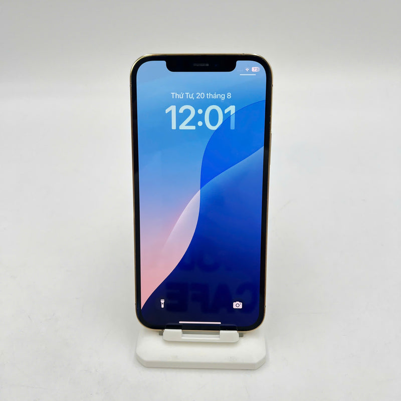 iPhone 12 Pro 256GB Vàng 98% pin 100% Máy đã trả hết tiền mạng dùng như Quốc tế Apple (Đã thay pin, đốm 2.5x, viền xước, màn xước) - HH1482
