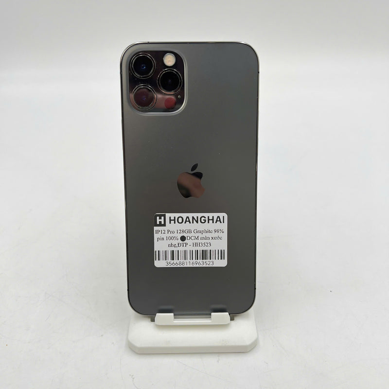 iPhone 12 Pro 128GB Đen 98% pin 100% Máy đã trả hết tiền mạng dùng như Quốc tế Apple (Đã thay pin, màn xước nhẹ) - HH3523