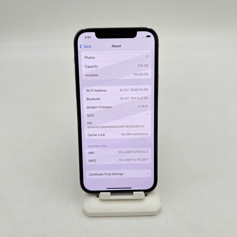 iPhone 12 Pro 128GB Đen 98% pin 100% Máy đã trả hết tiền mạng dùng như Quốc tế Apple (Đã thay pin, màn xước nhẹ) - HH3523