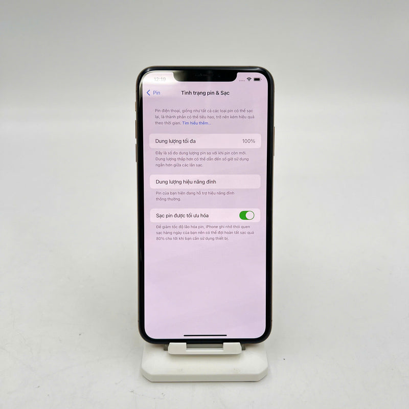 iPhone Xs Max 512GB Vàng 99% pin 100% Máy đã trả hết tiền mạng dùng như Quốc tế Apple (Đã thay pin, đốm 1x, màn xước dăm) - HH8152